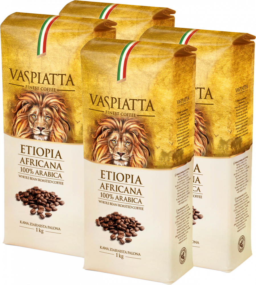 4x Kawa Ziarnista Vaspiatta Africana, 1kg