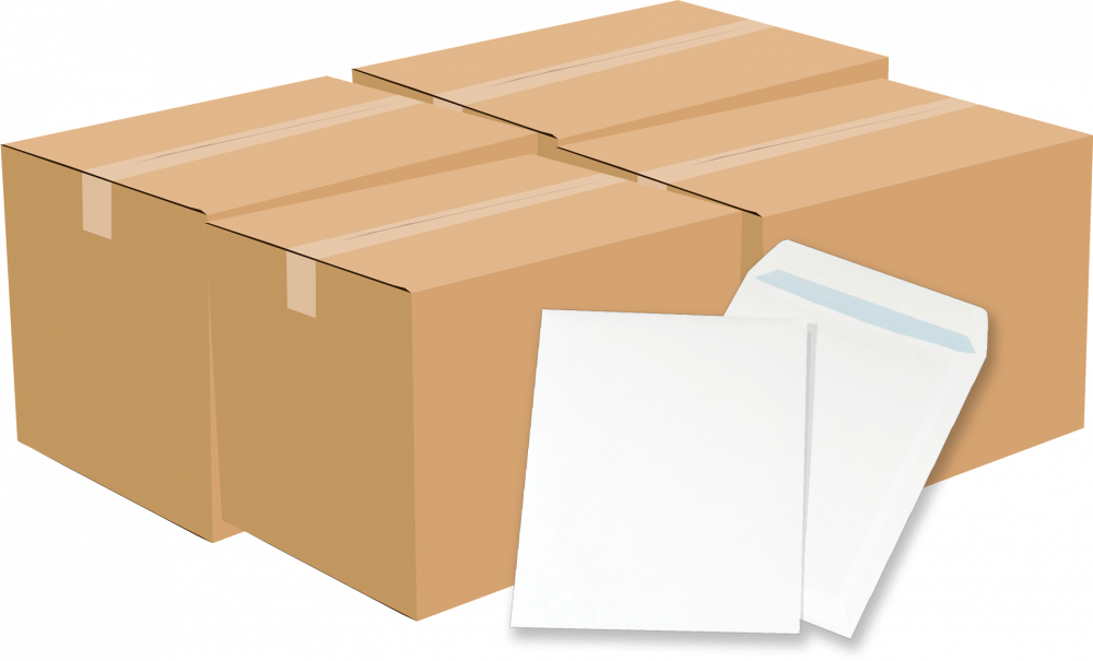 4x Koperta standardowa NC, C5, samoklejąca SK, 500 sztuk, biały