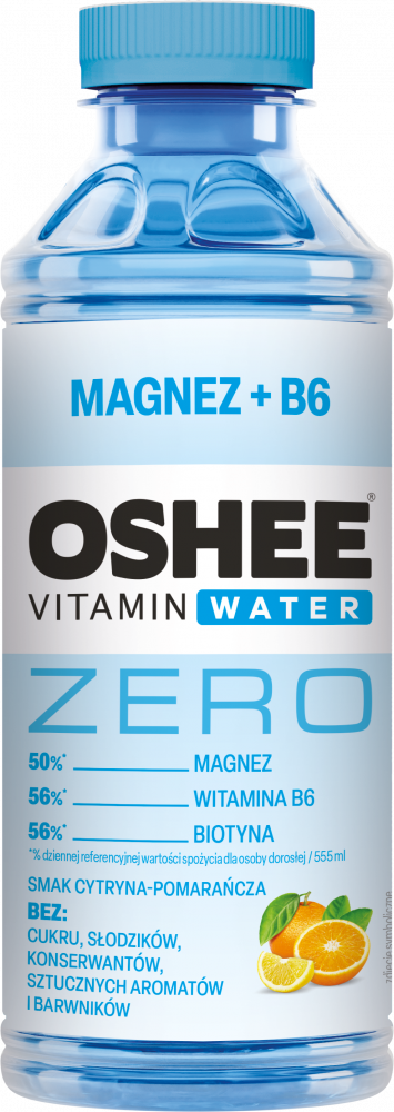 Napój niegazowany Oshee Vitamin Water ZERO Magnez + B6, butelka PET, 1.1l