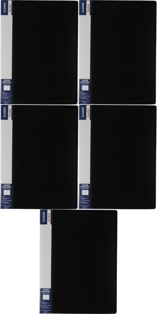 5x Album ofertowy Biurfol Classic, A4, 60 koszulek, czarny