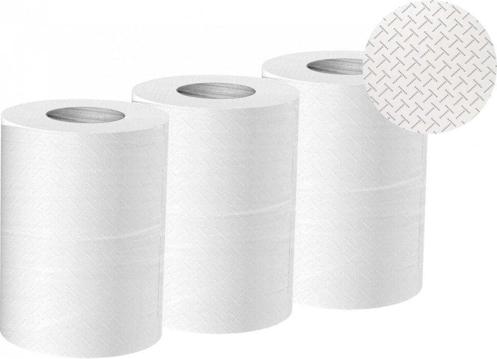 3x Ręcznik papierowy VelvetCARE Professional Mini, 2-warstwowy, 52m, biały