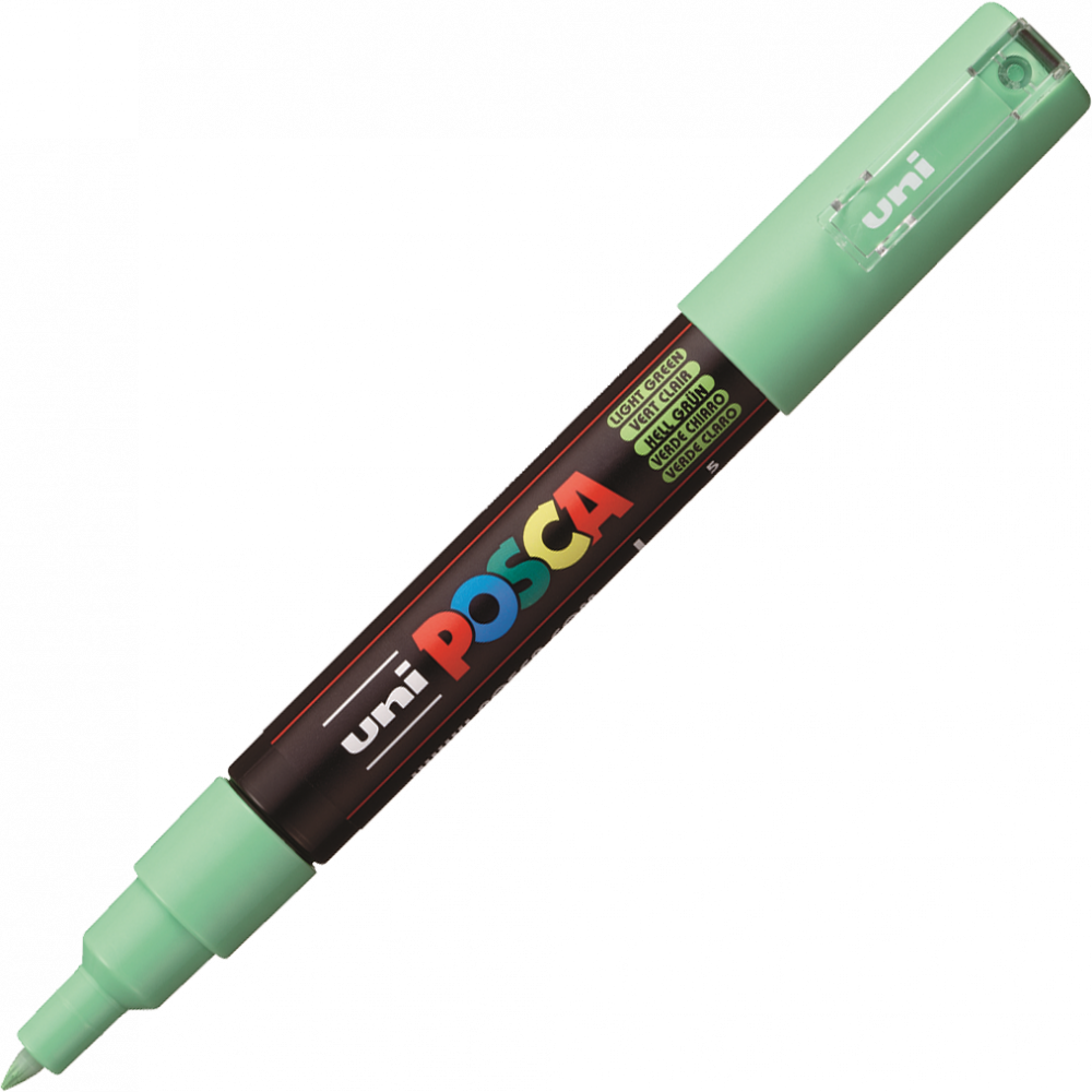 Marker Posca PC-1M, z farbą plakatową, okrągła, 0.7mm, jasnozielony
