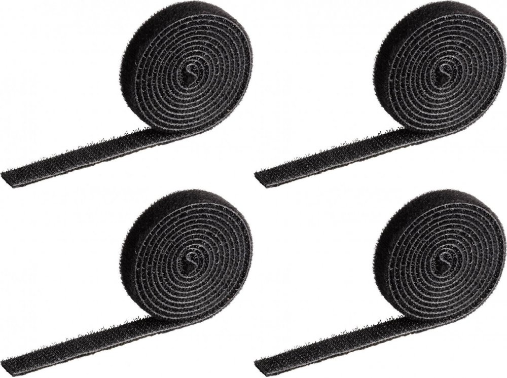 4x Taśma rzep do spinania kabli Durable Cavoline Grip 10, 1m x 10mm, czarny