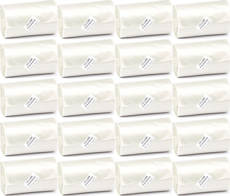 20x Worki na śmieci Merida economy plus, na odpady zmieszane, 35l, 50 sztuk, bezbarwny