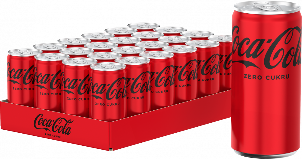 24x Napój gazowany Coca-Cola Zero, puszka Sleek, 0.33l