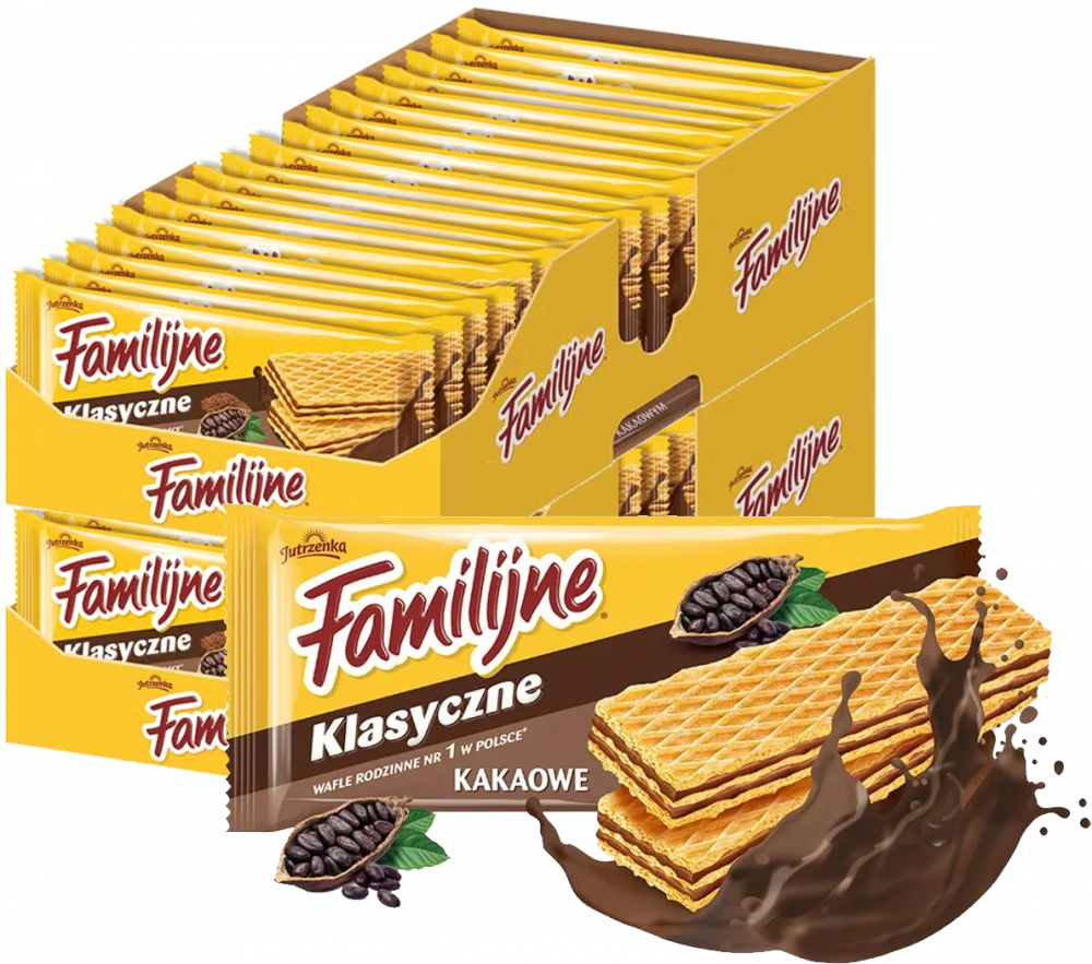 48x Wafle Familijne, kakaowy, 180g