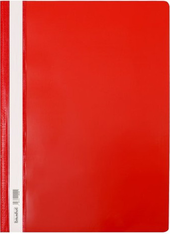 60x Skoroszyt plastikowy bez oczek Biurfol, twardy, A4, do 200 kartek, czerwony