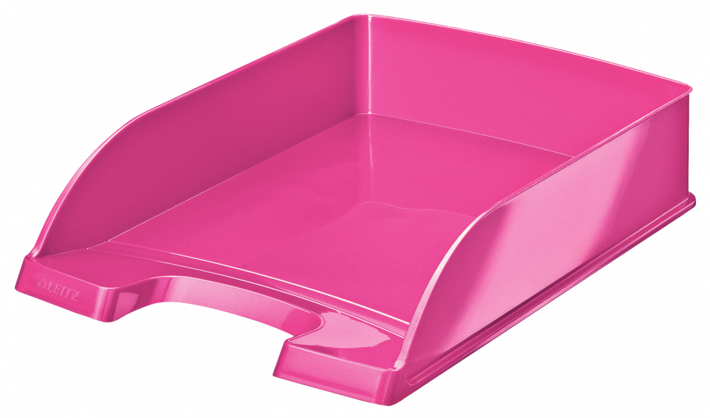 Półka na dokumenty Leitz Wow Plus, A4, plastikowa, różowy