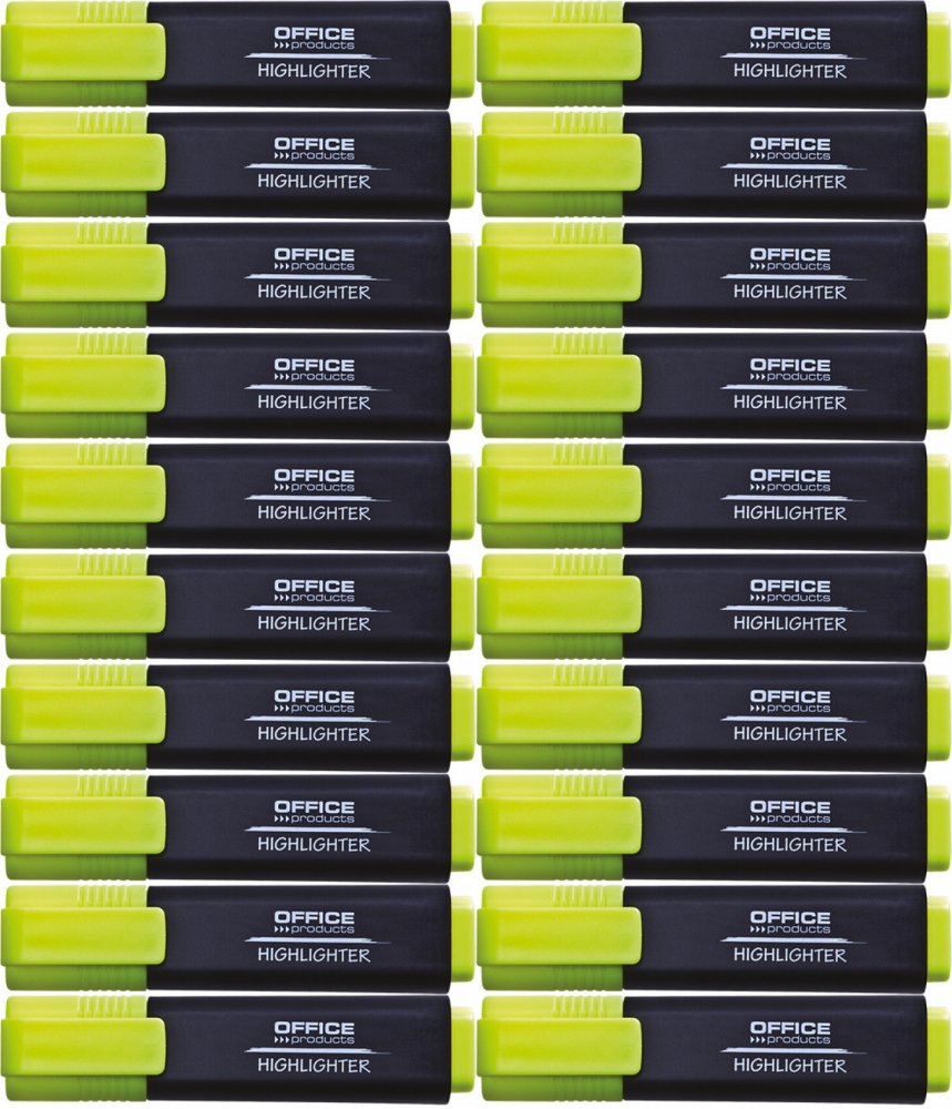 20x Zakreślacz Office Products, ścięta, 1-5mm, żółty