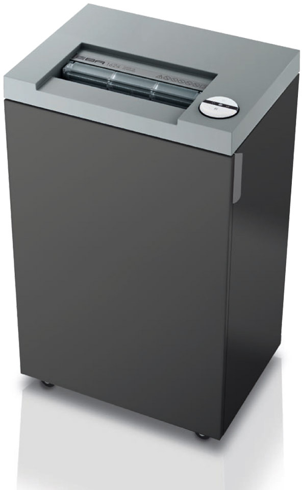 Niszczarka Eba 1624 C, ścinek 4x40mm, 13 kartek, P-4/Tx-4/Ex-3/F-1 DIN, szary ciemny