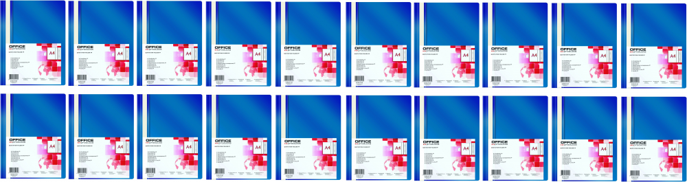 50x Skoroszyt plastikowy bez oczek Office Products, A4, do 200 kartek, granatowy