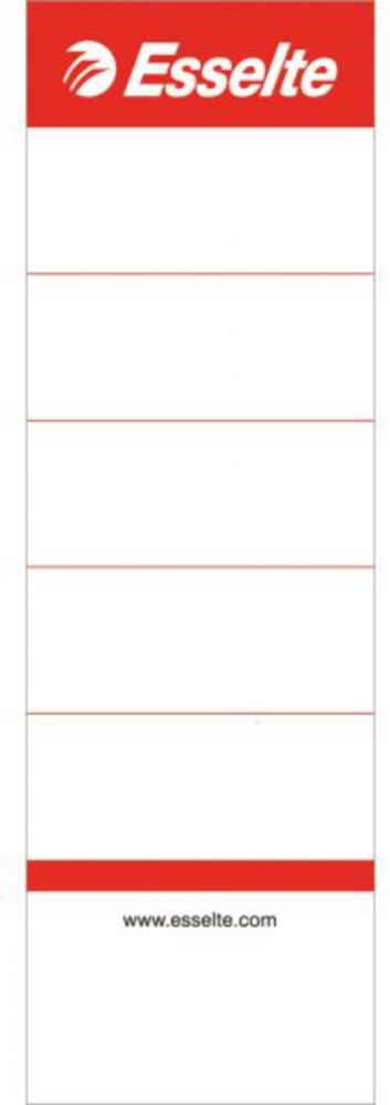 Etykiety do segregatorów Esselte, wsuwane, 50x158mm, 10 sztuk, biały
