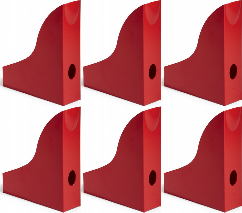 6x Organizer na dokumenty Durable Basic, A4, 73mm, do 730 kartek, czerwony