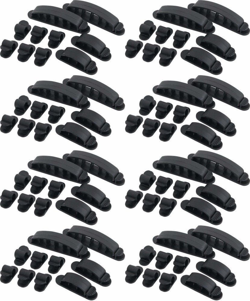 8x Organizer do kabli LogiLink, 10 sztuk, czarny