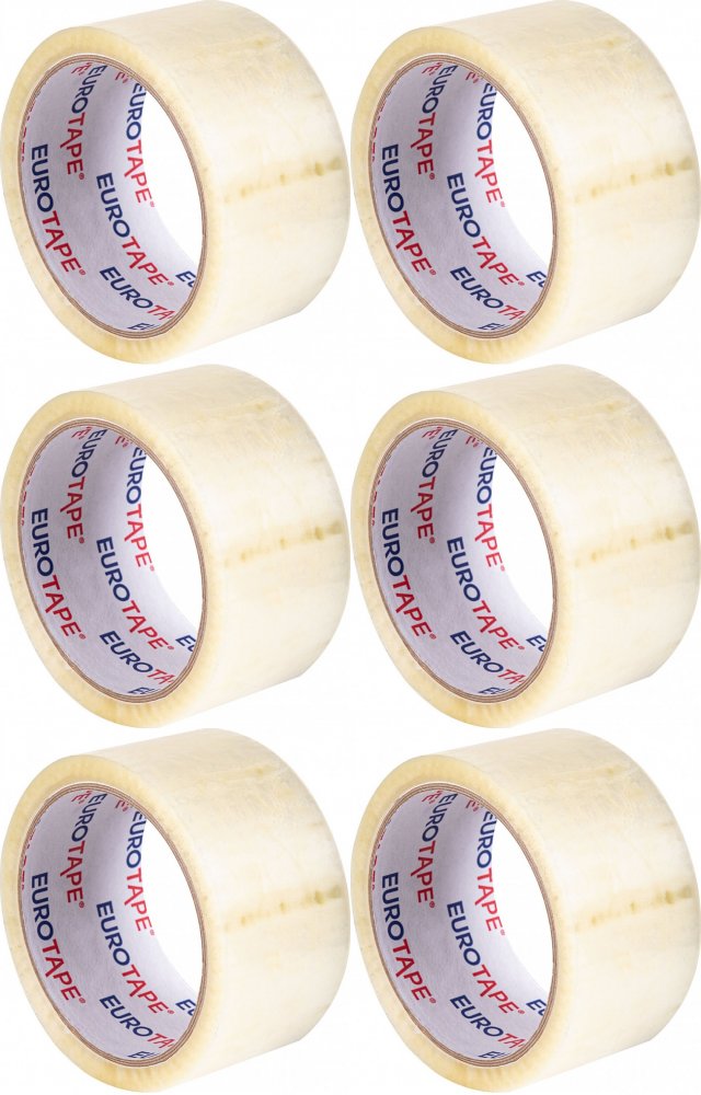 6x Taśma pakowa Dalpo Euro-tape, 72mmx66m, transparentny