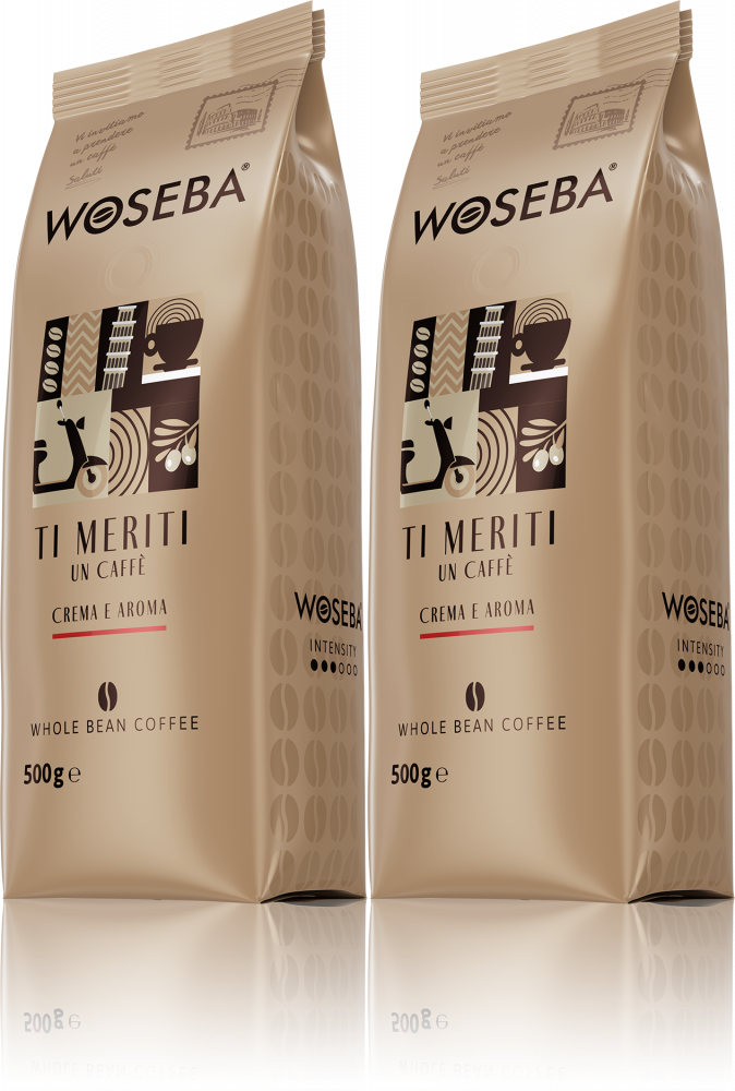2x Kawa ziarnista Woseba Ti Meriti Crema E Aroma, 500g