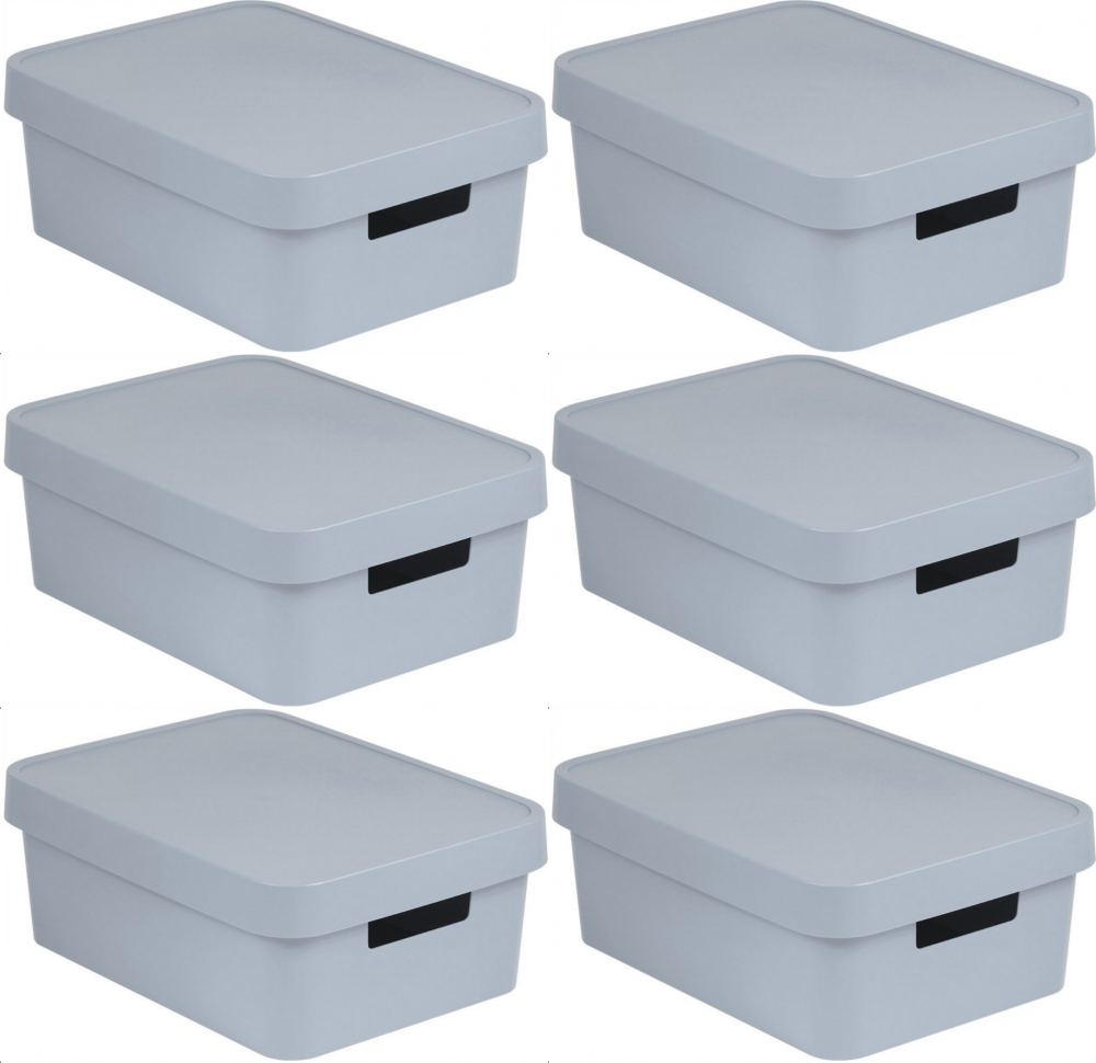 6x Pojemnik do przechowywania Curver Infinity, 11l, szary