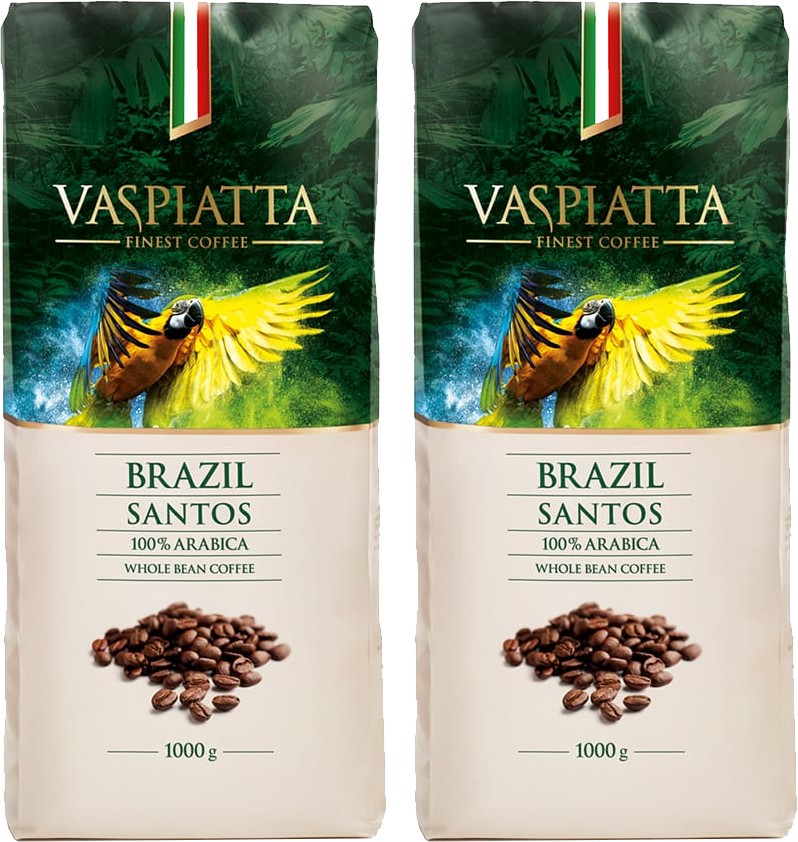 2x kawa ziarnista Vaspiatta Brazil Santos, 1kg