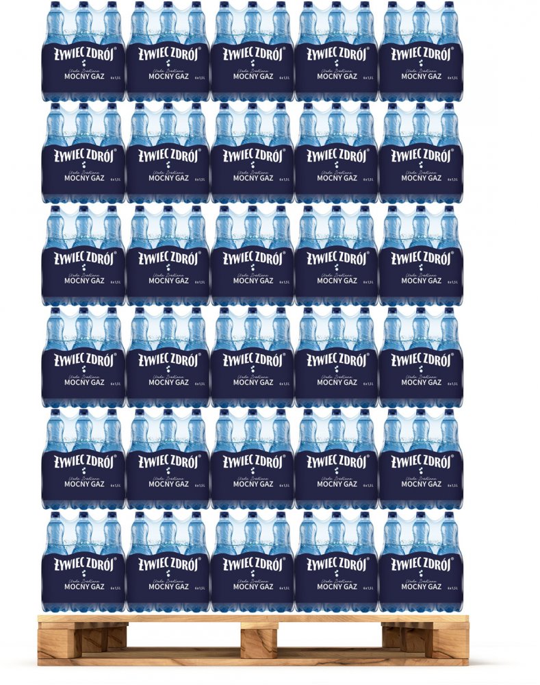 432x Woda mocno gazowana Żywiec Zdrój, 1.5l, butelka PET