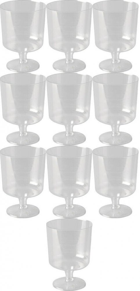 10x Kieliszki wielorazowe do wina Papstar, 200ml, polistyren, 10 sztuk, przezroczysty