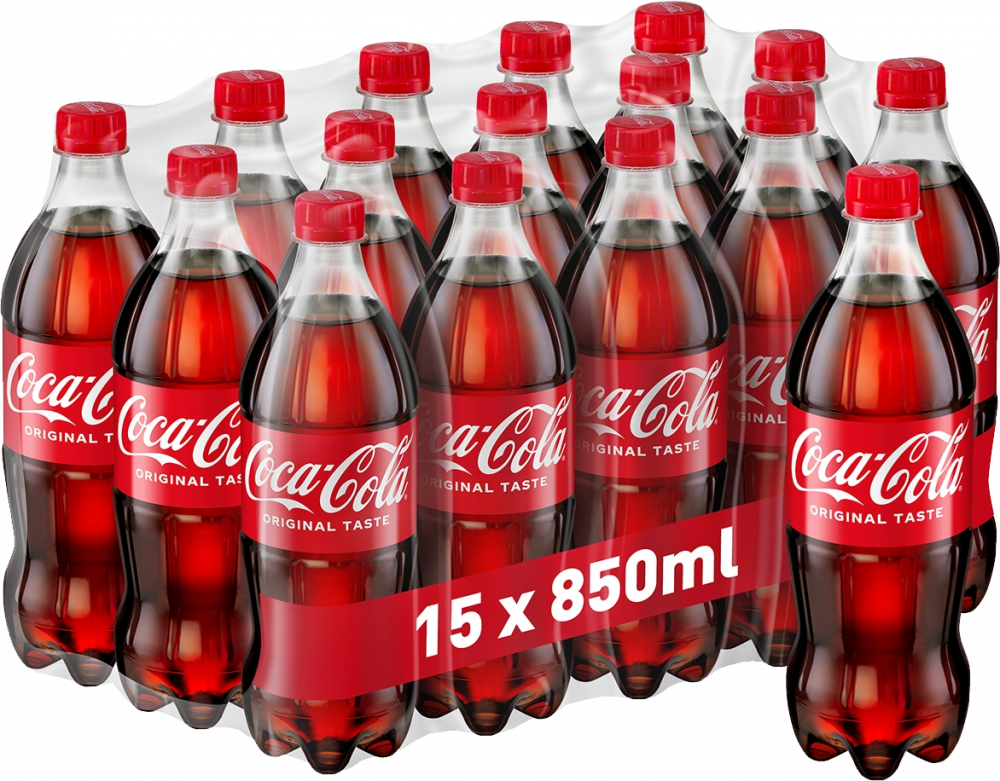 15x Napój gazowany Coca-Cola, butelka, 0.85l