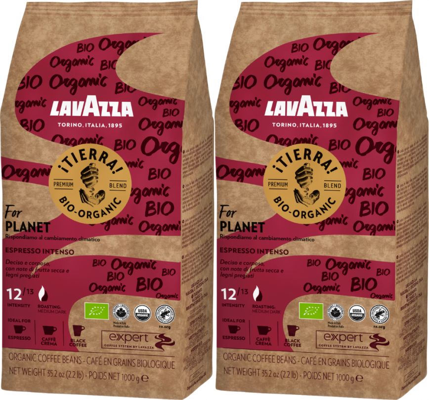 2x Kawa ziarnista Lavazza Tierra Expert Bio Organic, 1kg