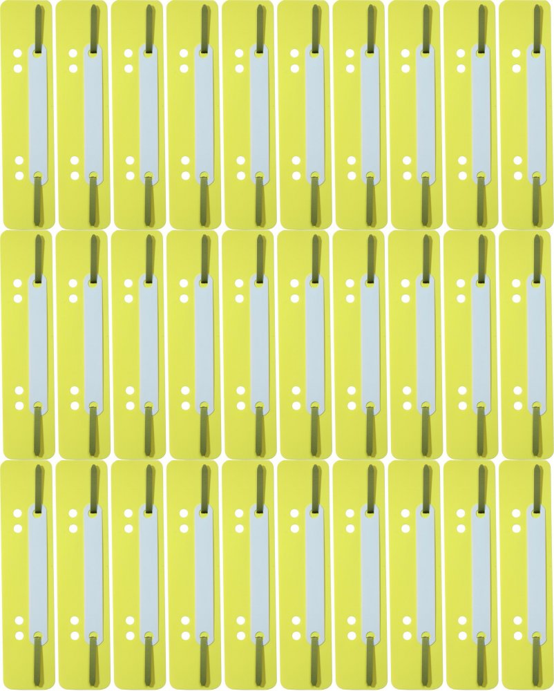 30x Wąsy skoroszytowe spinające dokumenty Durable, 25 sztuk, żółty