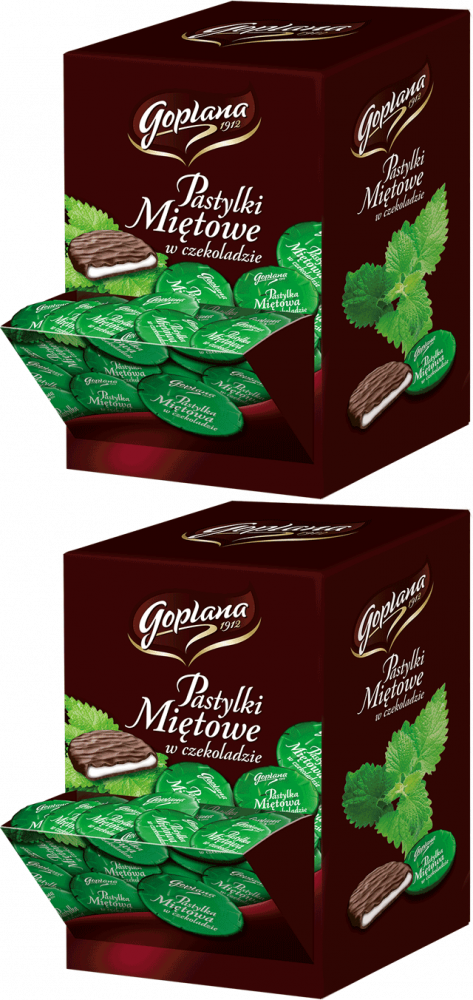 2x Pastylki miętowe Goplana, miętowy w czekoladzie, 2.5kg
