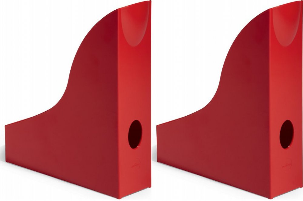 2x Organizer na dokumenty Durable Basic, A4, 73mm, do 730 kartek, czerwony