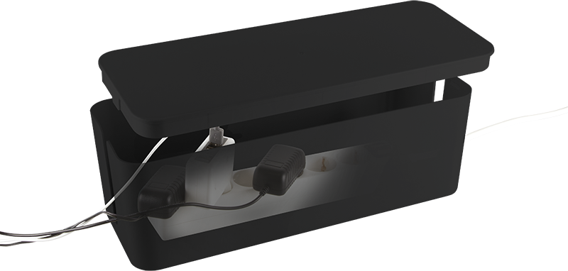 Organizer do kabli LogiLink Cable Box, 407x157x133.5mm, czarny