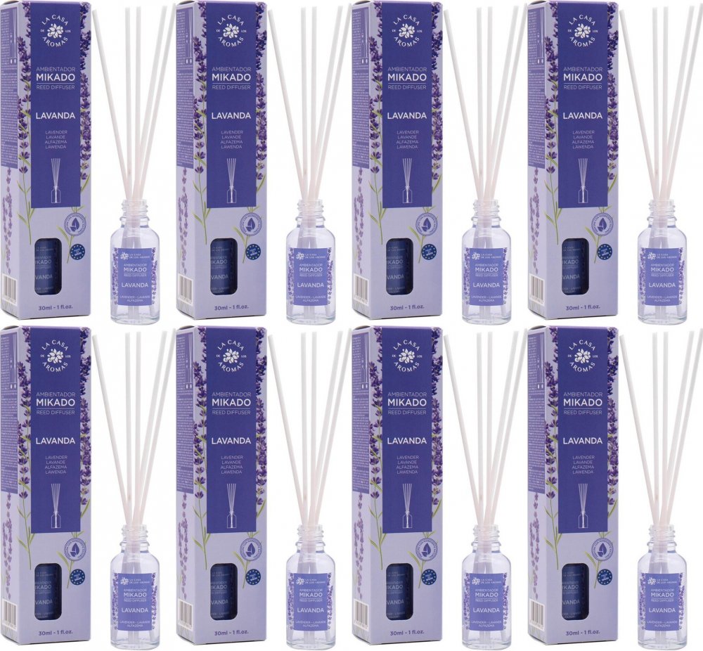 8x Patyczki zapachowe La Casa De Los Aromas Mikado, lawenda, 30ml