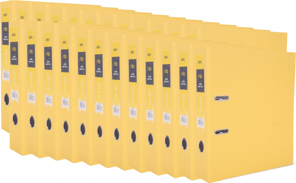 24x Segregator A4 Deli Rio, 76mm, żółty