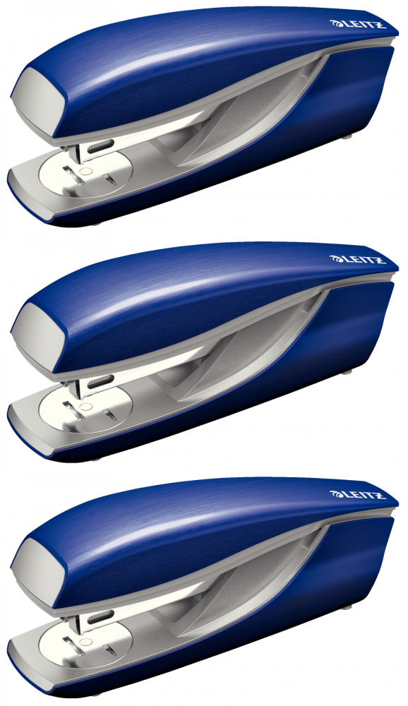 3x Zszywacz Leitz New Nexxt Style, do 30 kartek, tytanowy błękit