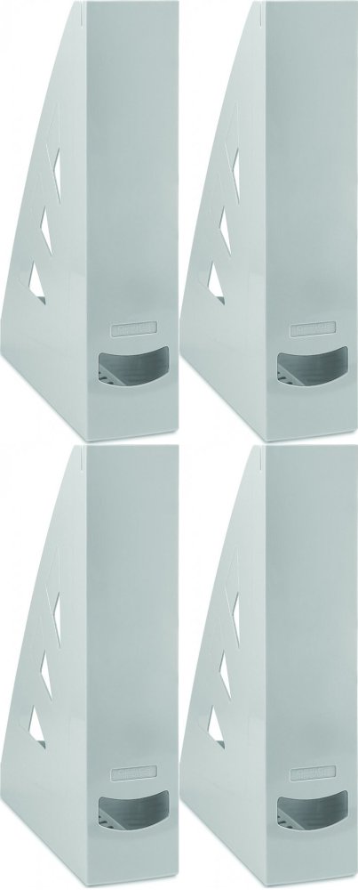 4x Organizer na dokumenty Office Products, ażurowy, A4, 70mm, szary