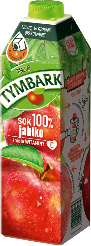 Sok jabłkowy Tymbark, karton, 1l