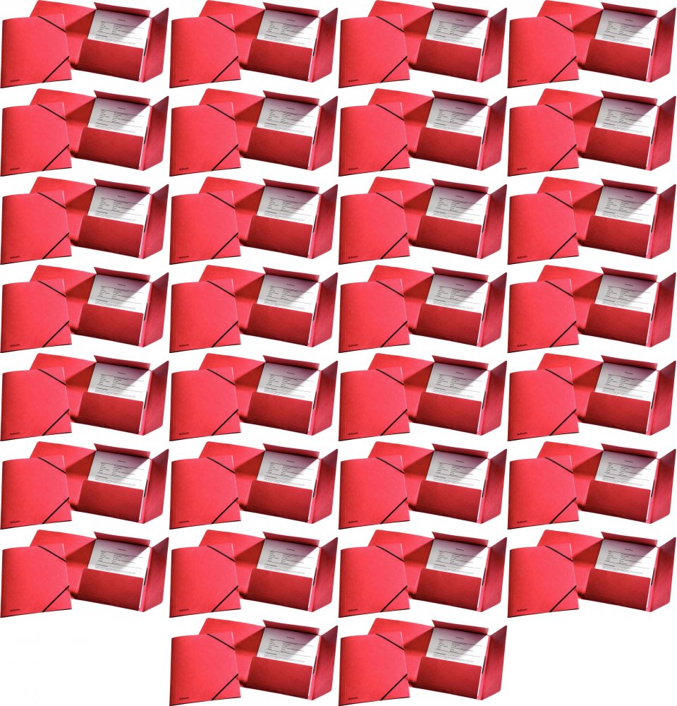 50x Teczka preszpanowa z narożną gumką Esselte, A4, 330g/m2, 4mm, czerwony