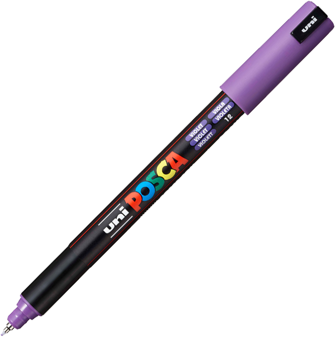 Marker Posca PC-1MR, z farbą plakatową, 0.7mm, fioletowy