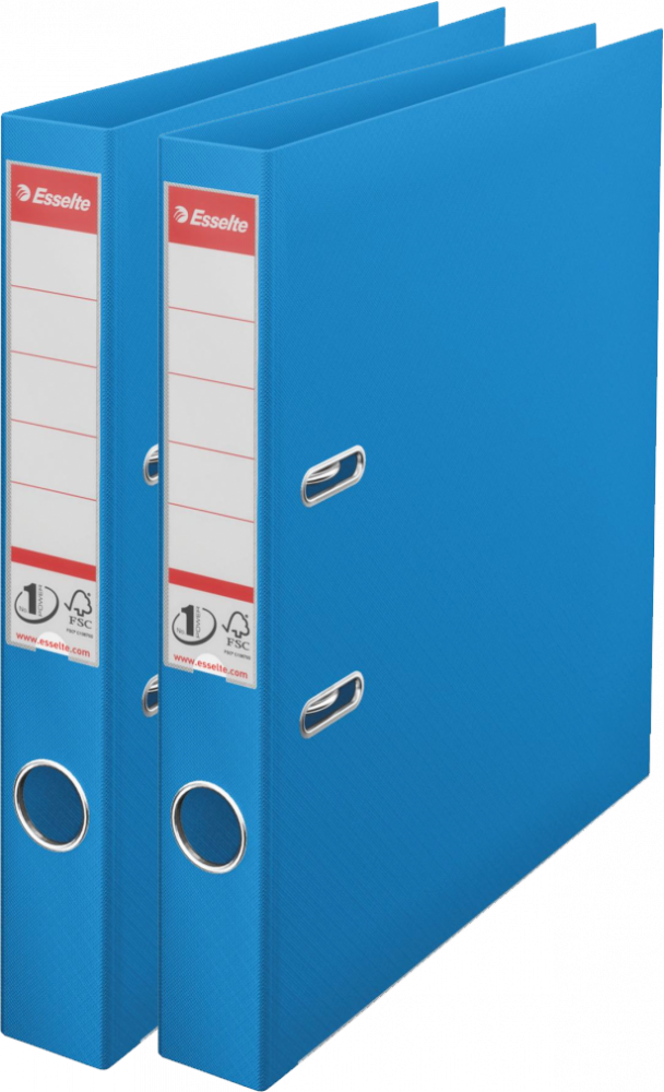 2x Segregator A4 Esselte Vivida No.1 Power, 50mm, do 350 kartek niebieski