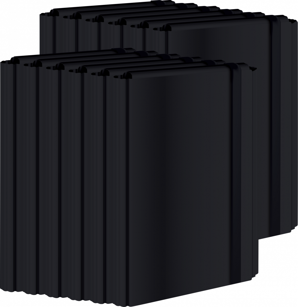 12x Teczka z gumką Interdruk, A4+, czarny