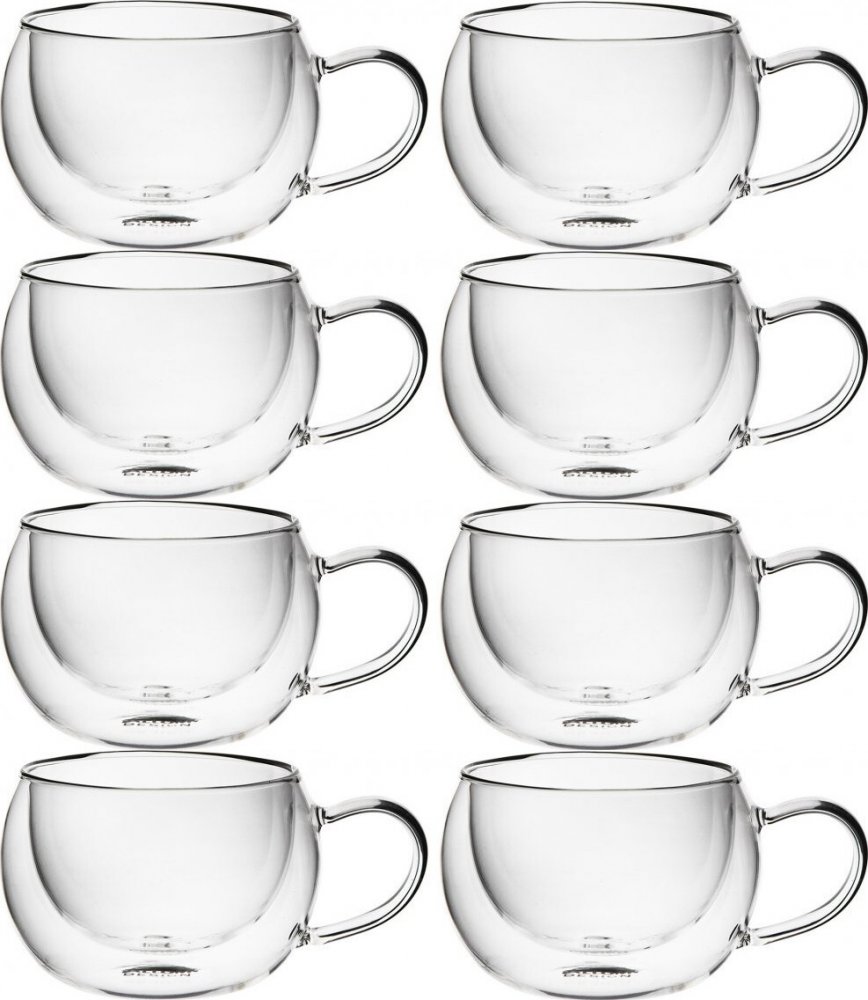 4x Filiżanki termiczne Altom Design Andrea, 300ml, komplet 2 sztuki, przezroczysty