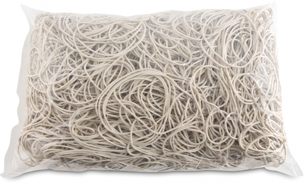 Gumki recepturki Office Products, 70mm, 1kg, biały