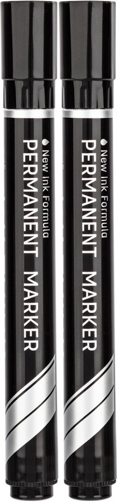 2x Marker permanentny Deli Think U101, ścięta, 1.5-5mm, czarny