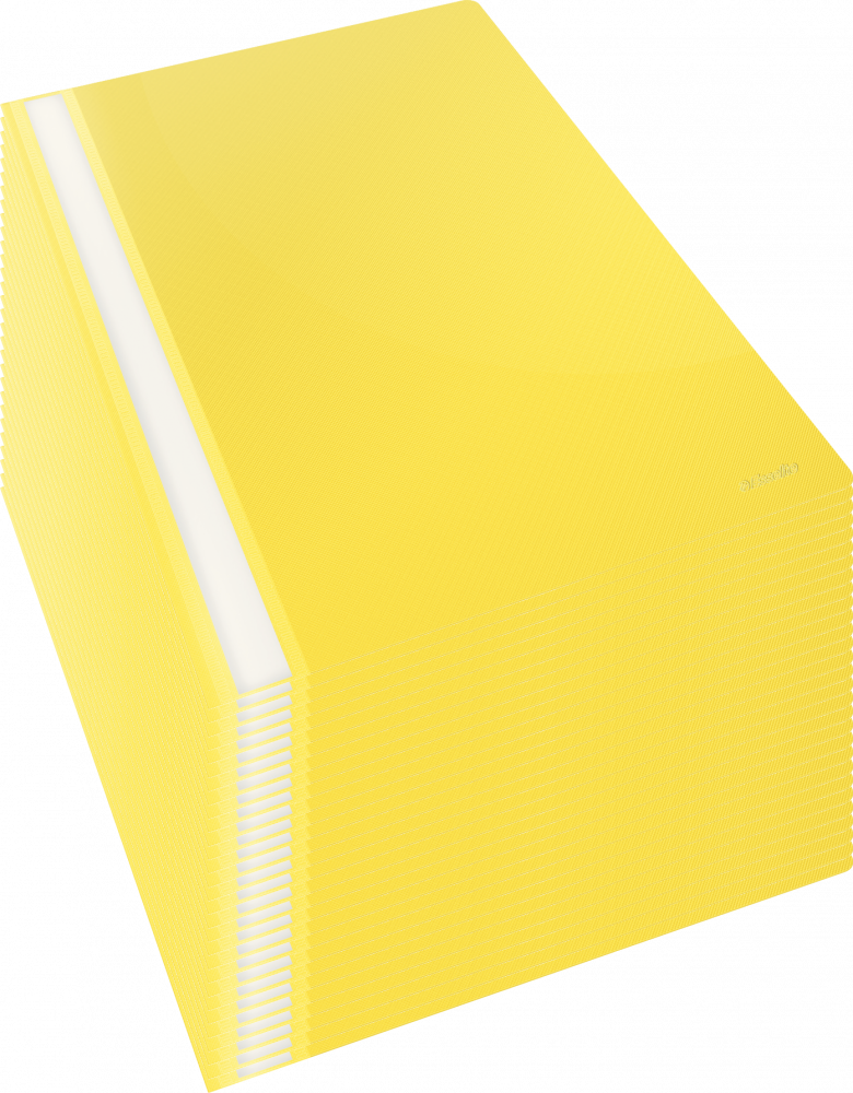 25x Skoroszyt plastikowy bez oczek Esselte Vivida, A4, do 160 kartek, żółty