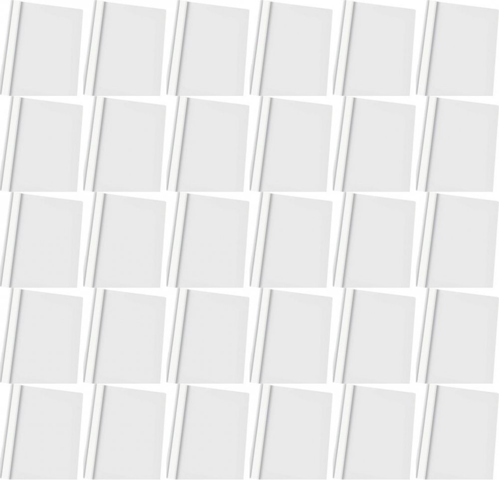 100x Skoroszyt plastikowy bez oczek Donau, A4, do 200 kartek, biały
