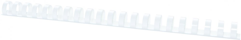 Grzbiety do bindowania Office Products, plastik, 16mm, 100 sztuk, biały