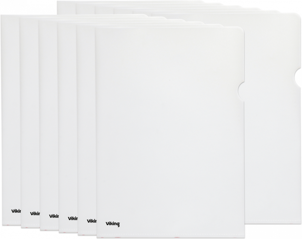 12x Ofertówki groszkowe Viking, "L", A4, 120μm, 100 sztuk, transparentny