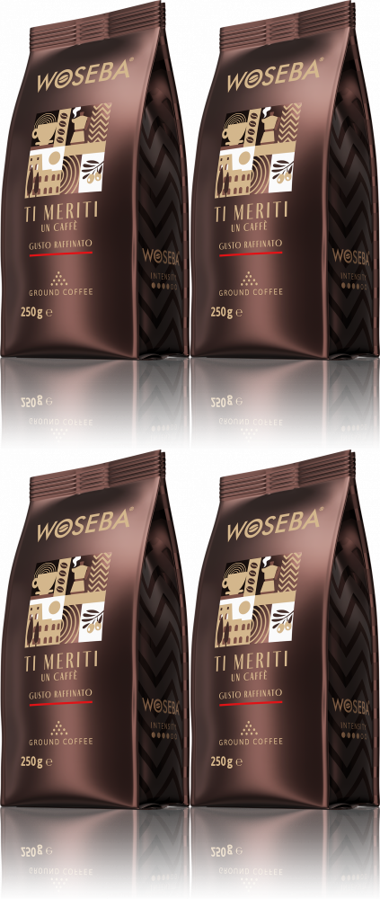 4x Kawa mielona Woseba Ti Meriti Gustro Raffinato, 250g