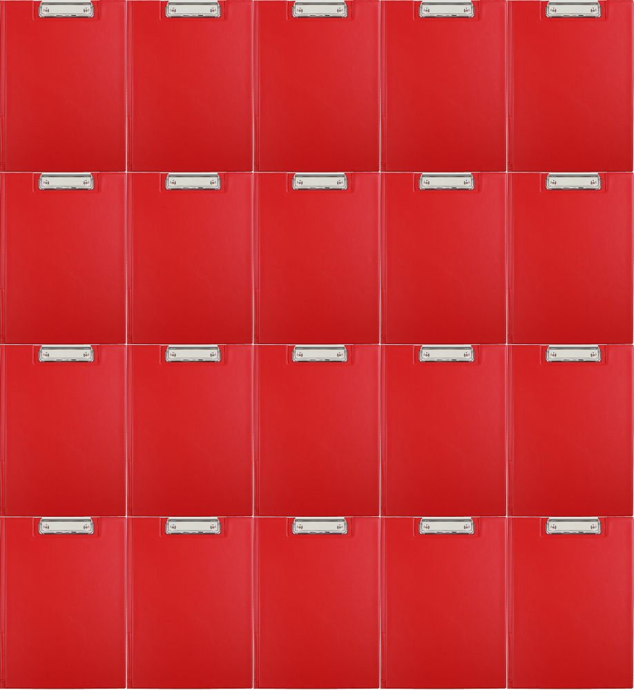 20x Clipboard D.Rect, z okładką, A4, czerwony