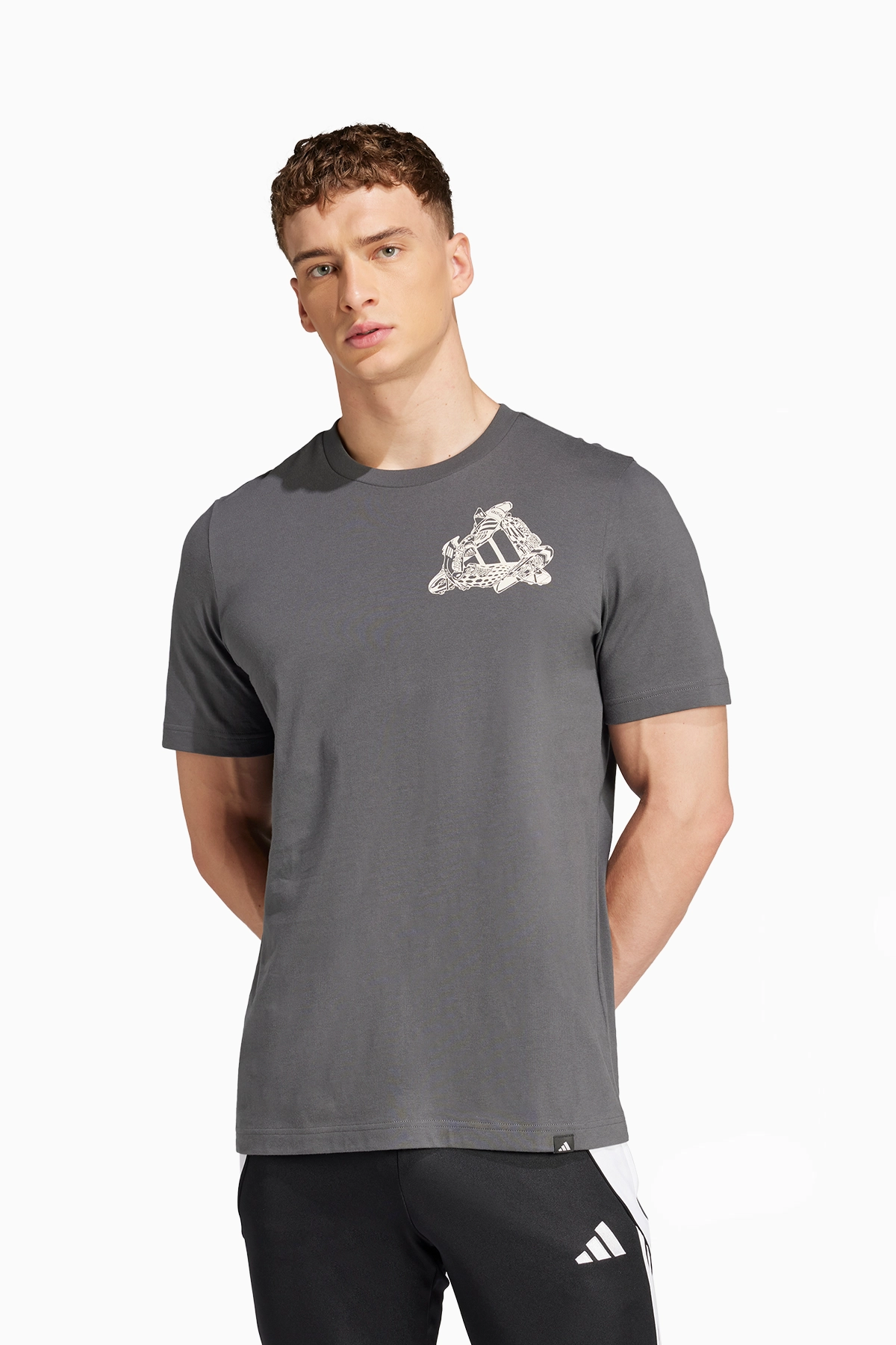 Koszulka adidas Football Kicks Graphic - Szary