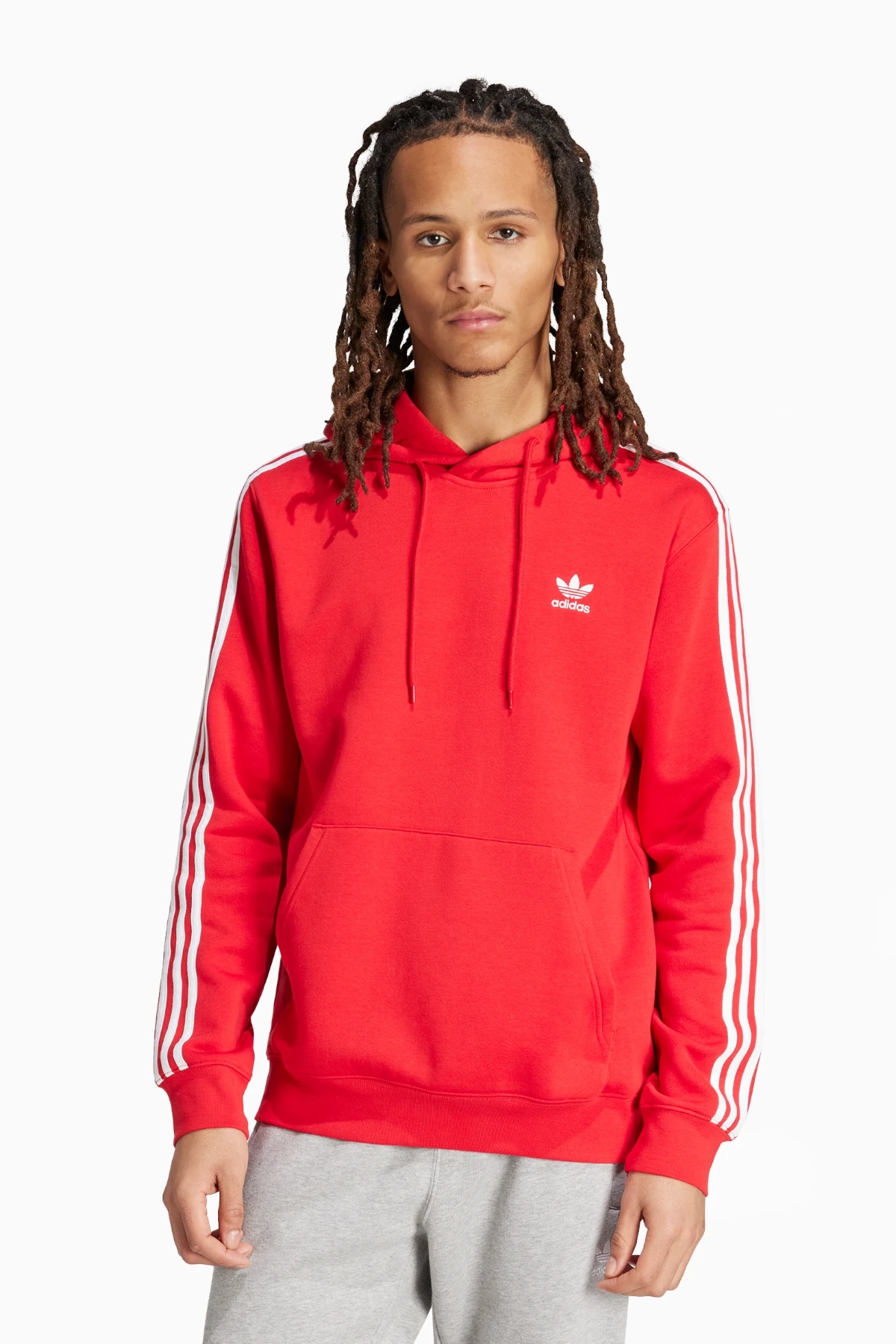 Bluza z kapturem adidas Adicolor Classics 3-S - Czerwony